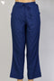 Cambric Cotton Pants In Inky Blue